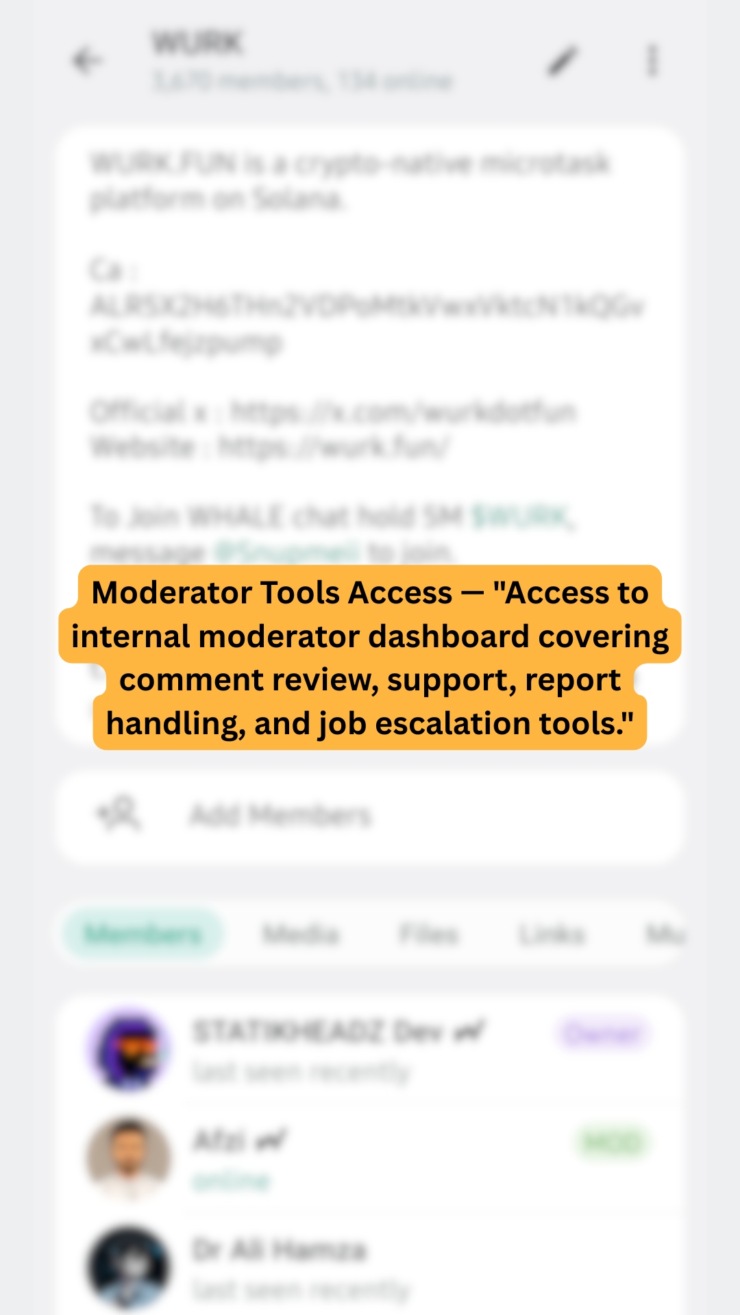 Internal moderator tools dashboard used by M Afzan